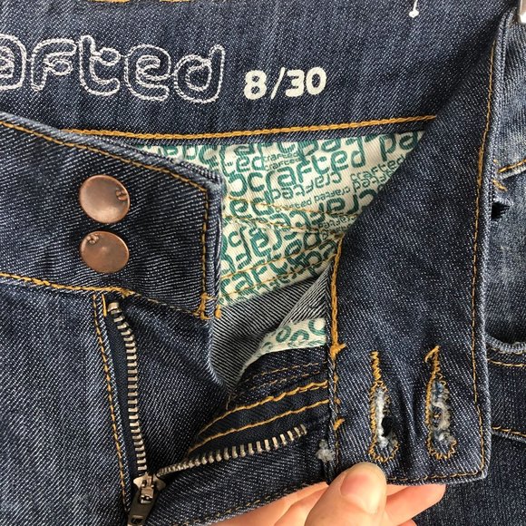 Crafted Dark Wash Blue Denim Slim Jeans Sz 8 - Picture 6 of 9